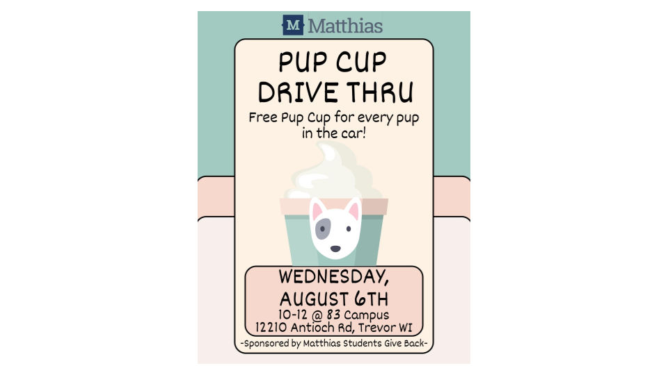 Pup Cup Drive Thru Flyer