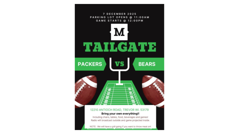 Packer vs Bears Tailgate Flyer 2025-12-07