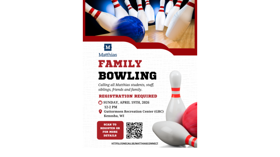 Matthias Family Bowling Flyer 2026