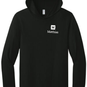 BLACK HOODIE WITH WHITE LOGO