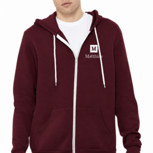 MAROON ZIP UP HOODIE
